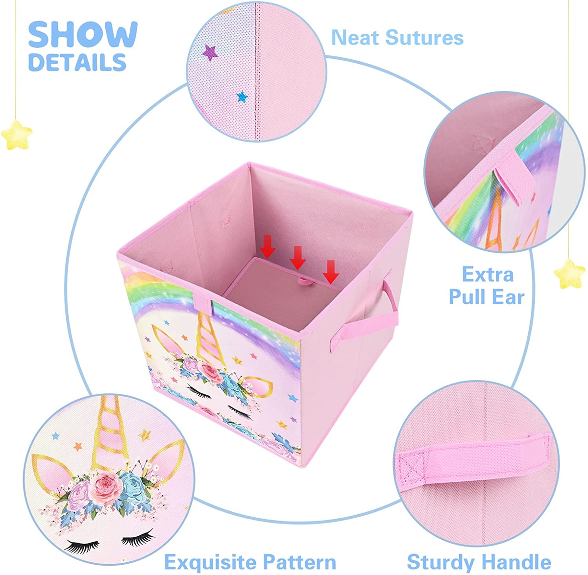Unicorn Bedroom Decor For Girls Unicorn Storage Bin Set Big Toy