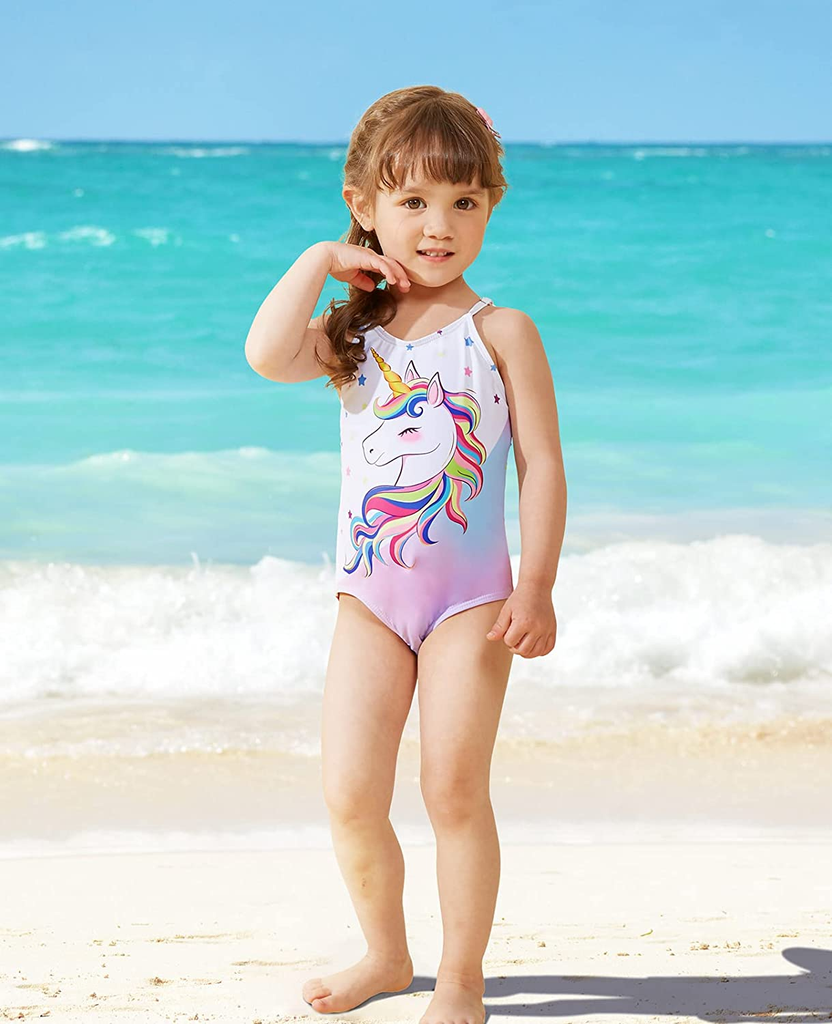 Girls One Piece Swimsuit Kid Unicorn Beach Swimwear Toddler 1