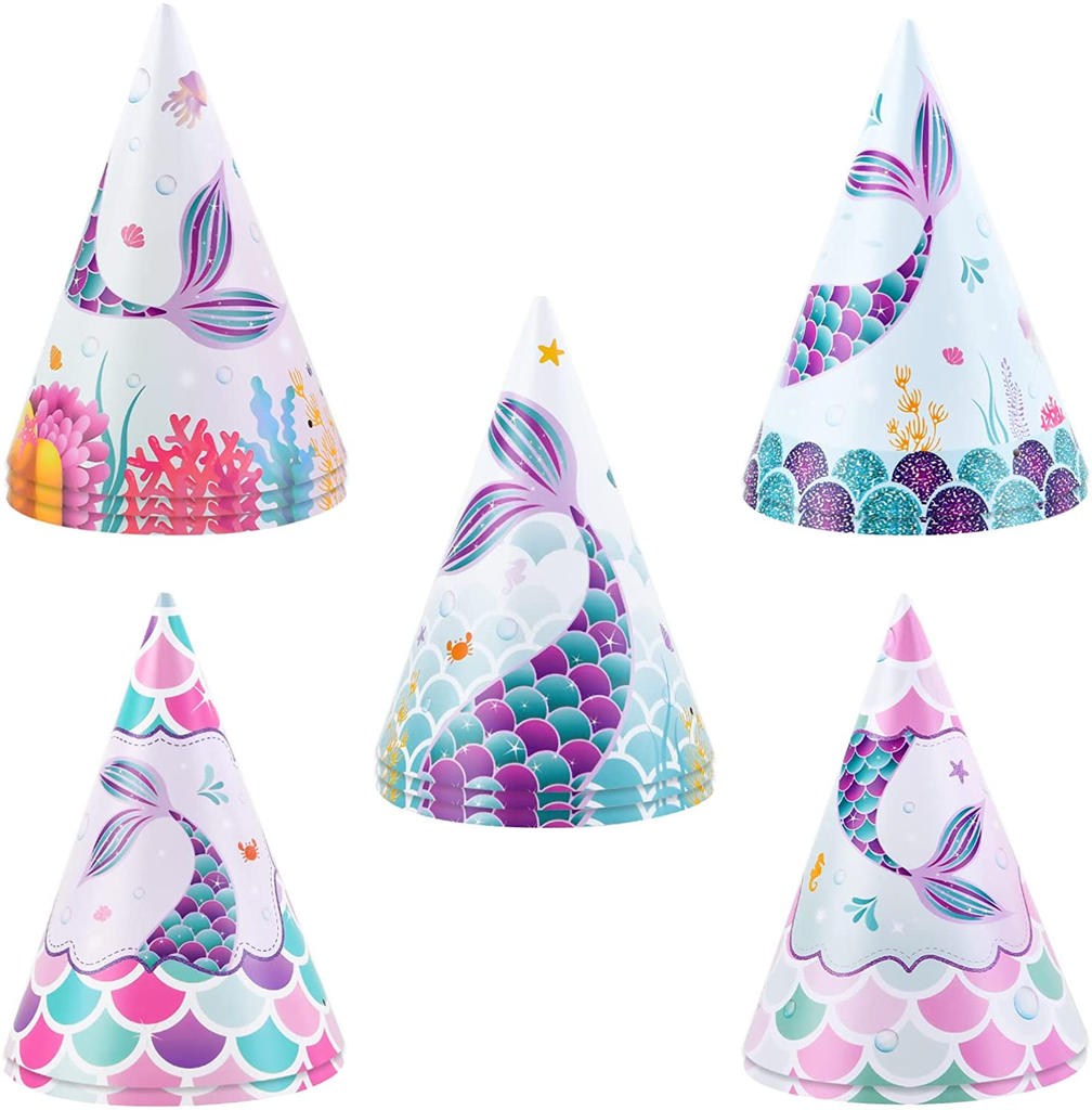 Party Hats - Theme Party Supplies for Kids Boys Girls Birthday Party Cone Hats