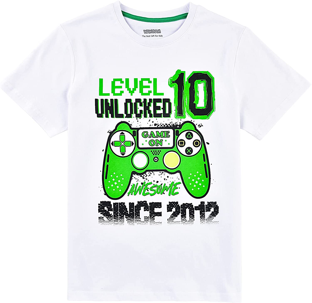 Level 10 Unlocked Birthday Boy Game T Shirt 10Th Video Game Birthday Shirt