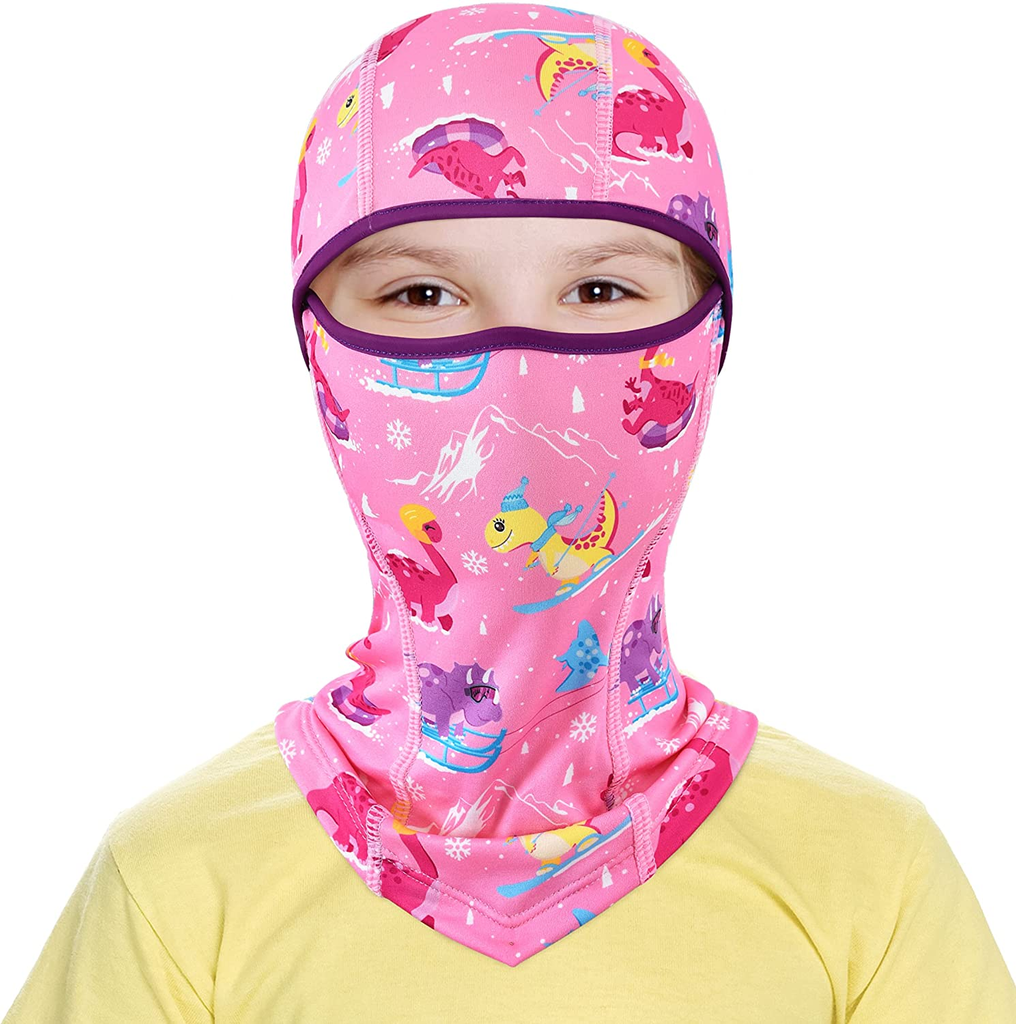 Dinosaurs Kids Balaclava Windproof Ski Face Warmer Neck Warmer for Boys Girls