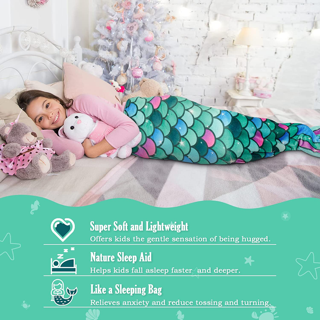 Snuggle Tail Little Mermaid Tail Blanket Plush Mermaid Tail