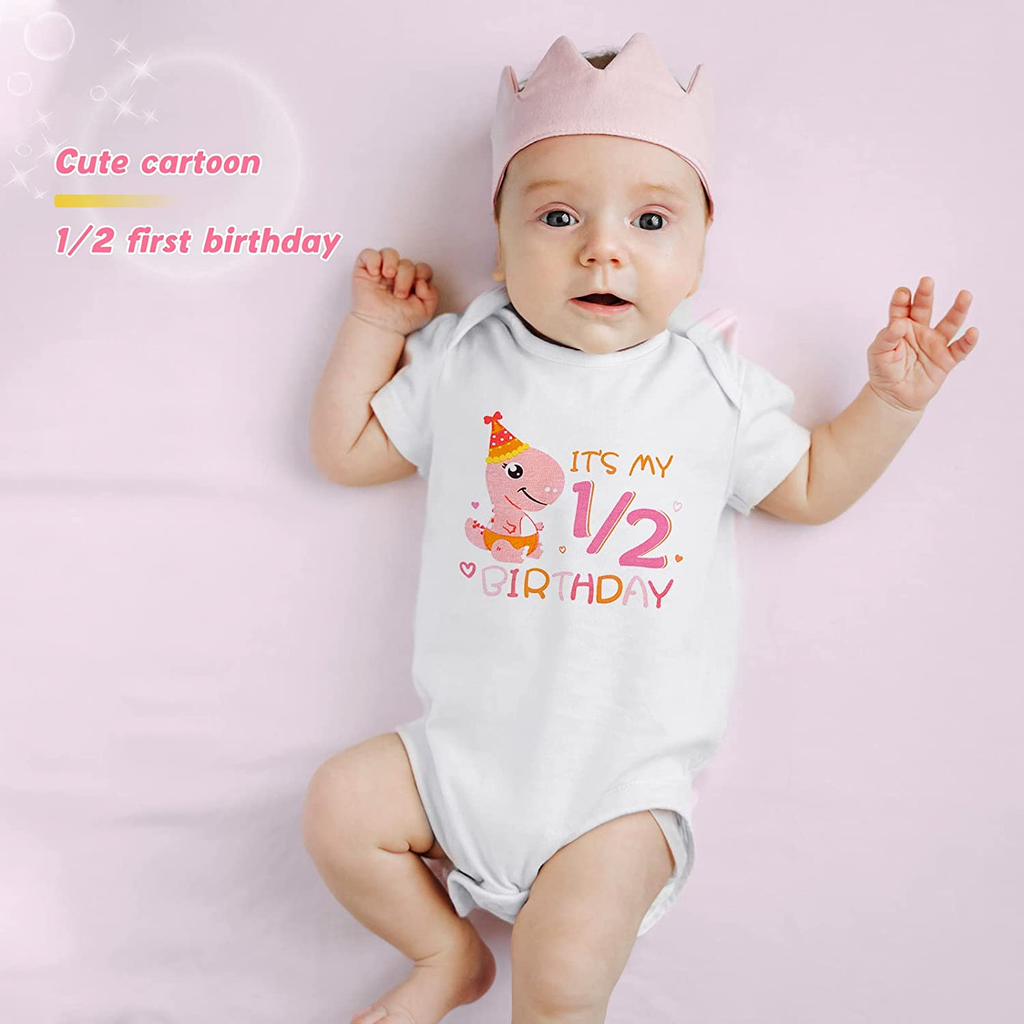 Half birthday onesie girl deals