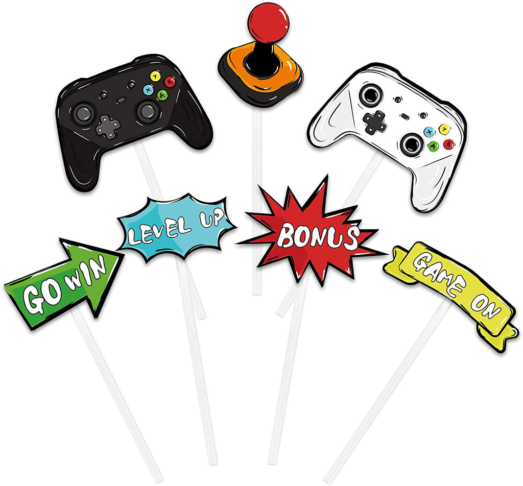 watercolor-video-game-party-cupcake-toppers-35-pieces-wernnsai for Free Printable Video Game Cupcake Toppers Watercolor Video Game Party Cupcake Toppers - 35 Pieces – WERNNSAI for Free Printable Video Game Cupcake Toppers