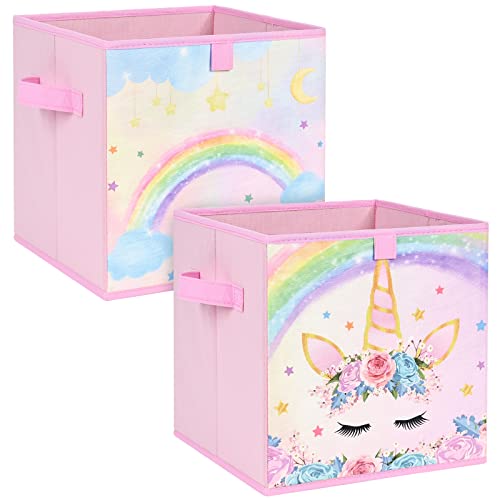 Unicorn Cube Storage Bins (2 Pack)