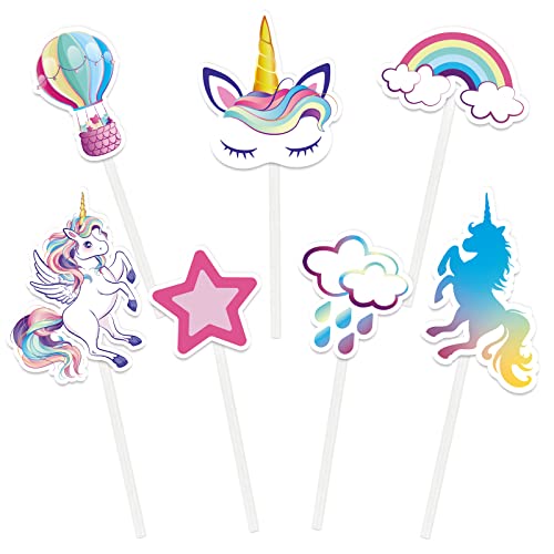 Unicorn Party Supplies & Decorations with Unicorn Cake Topper