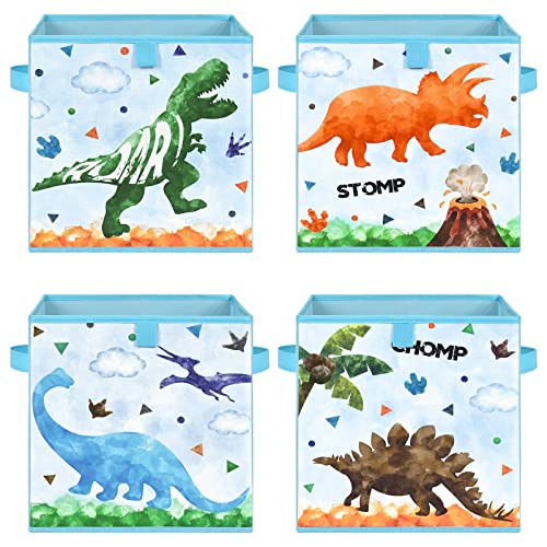 Dinosaur Cube Storage Bins (4 Pack)