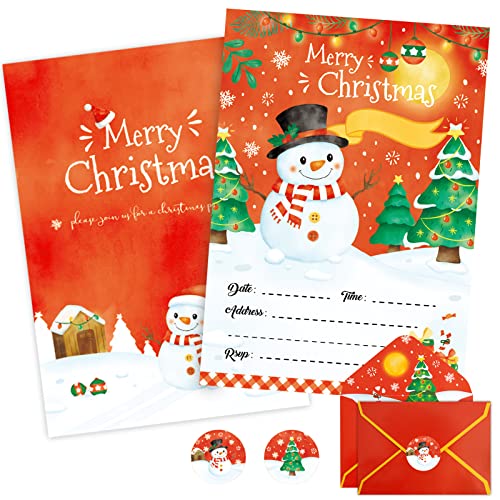 Christmas Party Invitation Card Set - 24 Packs