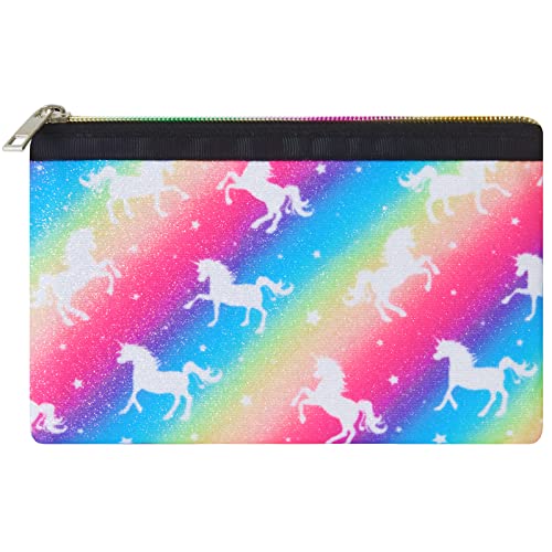 Glitter Rainbow Unicorn Makeup Bag