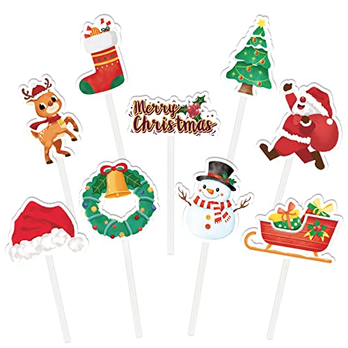 Christmas Cupcake Toppers - 45PCS