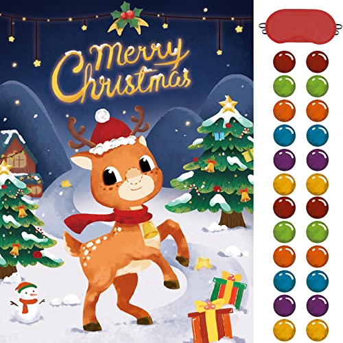 Pin The Nose on The Elk Christmas Party Games- 28'' x 21''