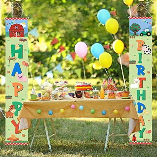 Farm Animal Happy Birthday Porch Sign