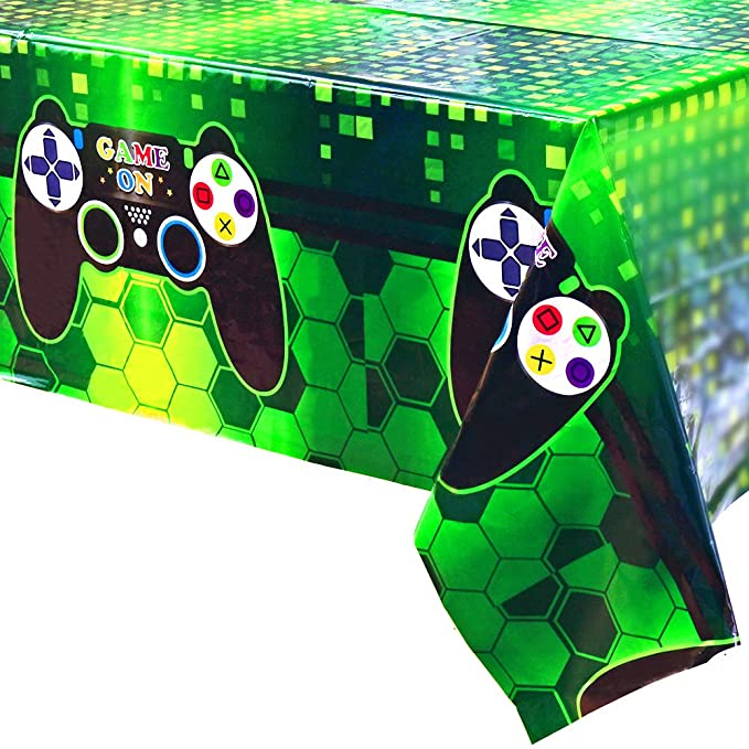 Green Video Game Tablecloth (1/2/4 pcs)